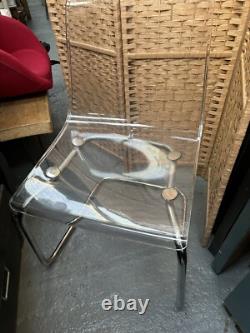 Chaises de salle à manger vintage rétro du milieu du siècle moderne MCM Ikea Tobias Chrome 4