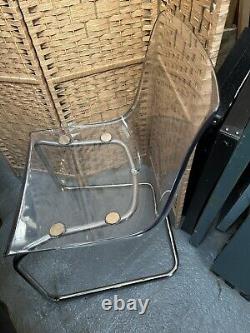 Chaises de salle à manger vintage rétro du milieu du siècle moderne MCM Ikea Tobias Chrome 4