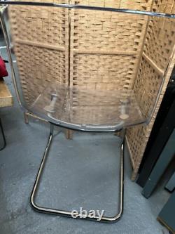 Chaises de salle à manger vintage rétro du milieu du siècle moderne MCM Ikea Tobias Chrome 4
