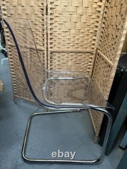 Chaises de salle à manger vintage rétro du milieu du siècle moderne MCM Ikea Tobias Chrome 4
