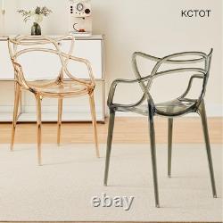 Chaises empilables modernes en PP pour café, bistro, cuisine, jardin, patio et repas en extérieur