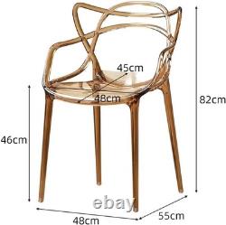 Chaises empilables modernes en PP pour café, bistro, cuisine, jardin, patio et repas en extérieur