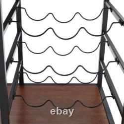 Chariot de Service Vintage à Roues pour Cuisine Rétro Rustique d'Hôtel, Cadre en Métal