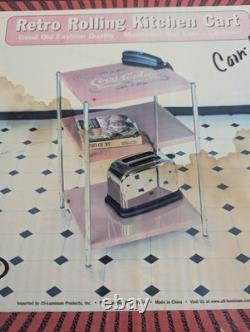 Chariot roulante vintage en métal d'affichage Coca Cola, rétro, pour cuisine, collectible, boîte ouverte