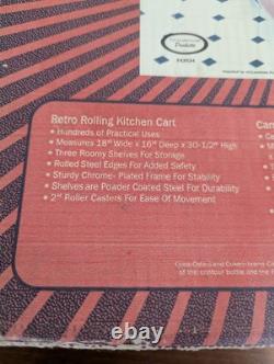 Chariot roulante vintage en métal d'affichage Coca Cola, rétro, pour cuisine, collectible, boîte ouverte