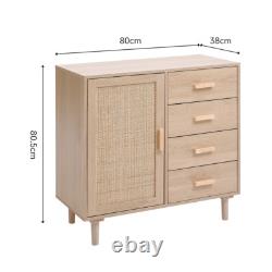 Commode moderne à 4 tiroirs, cabinet de chevet en bois, armoire, rangement de chambre