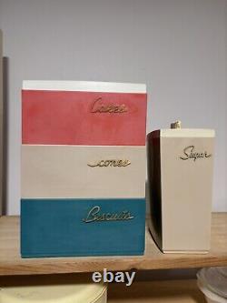 Conteneur empilable rétro vintage pour biscuits, scones et gâteaux + conteneur à sucre