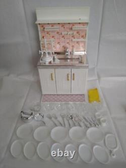 Cuisine de la famille Licca-Chan de Takara Tomy - Ensemble de jouets vintage rétro de 6 pièces - Vintage JPN