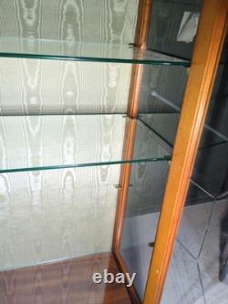 Cuisine vintage / meuble vitrine éclairé. Bois massif. À rénover.