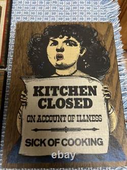 Décoration murale vintage panneau en bois décor maison Cuisine Étude Matrimoine 6x8