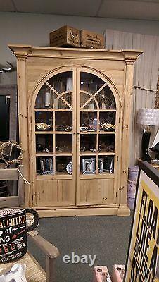 Display Cabinet Large Ex Display Armoire Bibliothèque Cabinet Reclaimed Pine