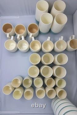 ENORMES Bols et Tasses en Plastique Turquoise Vacron Bopp Decker Vintage - Cuisine Rétro