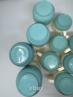 ENORMES Bols et Tasses en Plastique Turquoise Vacron Bopp Decker Vintage - Cuisine Rétro