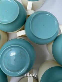 ENORMES Bols et Tasses en Plastique Turquoise Vacron Bopp Decker Vintage - Cuisine Rétro