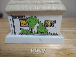 ENSEMBLE DE POT DE STOCKAGE VINTAGE WADE VILLAGE STORES ANNÉES 1980 À STOKE-ON-TRENT PEINT À LA MAIN