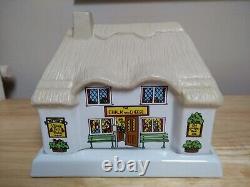 ENSEMBLE DE POT DE STOCKAGE VINTAGE WADE VILLAGE STORES ANNÉES 1980 À STOKE-ON-TRENT PEINT À LA MAIN