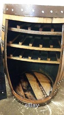 En Chêne Massif Recyclé Whisky Pub Barrelwine Rack Boissons Cabinet Cask Keg