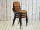 Ensemble De 4 Vintage Industrial Stacking Café Bar Kitchen Dinning Chairs