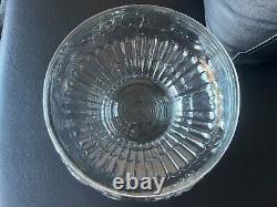 Ensemble à punch aux fruits en cristal Jeannette des années 1960, bol de 8 litres, 26 pièces