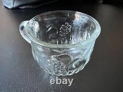 Ensemble à punch aux fruits en cristal Jeannette des années 1960, bol de 8 litres, 26 pièces