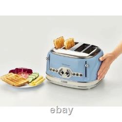 Ensemble d'appareils de cuisine rétro : Bouilloire bleue Vintage Ariete, grille-pain et micro-ondes de 20L