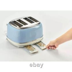 Ensemble d'appareils de cuisine rétro : Bouilloire bleue Vintage Ariete, grille-pain et micro-ondes de 20L