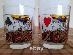 Ensemble de 12 verres à whisky rois et seau à glace Joker joyeux, ensemble vintage pour soirée poker