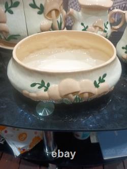 Ensemble de 13 pièces de théière Carousel en champignon crème géant d'Arnel