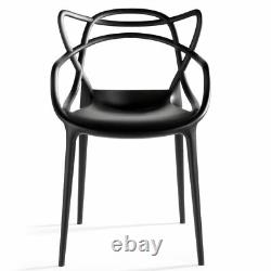 Ensemble de 2/4/6 Chaises de Salle à Manger de Style Maître pour Café Bistro Cuisine Jardin Patio Extérieur