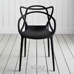 Ensemble de 2/4/6 Chaises de Salle à Manger de Style Maître pour Café Bistro Cuisine Jardin Patio Extérieur