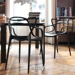 Ensemble de 2/4/6 Chaises de Salle à Manger de Style Maître pour Café Bistro Cuisine Jardin Patio Extérieur