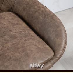 Ensemble de 2 tabourets de bar réglables, tabouret de cuisine pivotant rétro avec dossier, repose-pieds