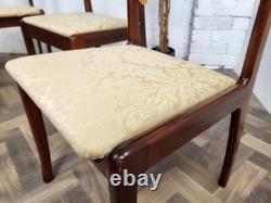 Ensemble de 4 chaises de salle à manger vintage en teck des années 50 danoise scandinave MCM