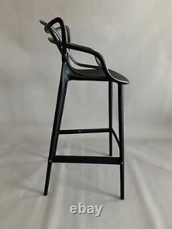 Ensemble de 4 chaises tabouret de bar de style maître pour café, cuisine, restaurant, hauteur 66 cm