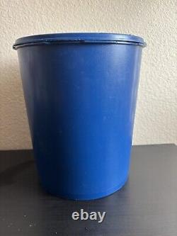 Ensemble de 5 bocaux empilables Tupperware Servalier vintage bleu