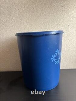 Ensemble de 5 bocaux empilables Tupperware Servalier vintage bleu