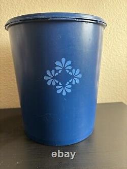 Ensemble de 5 bocaux empilables Tupperware Servalier vintage bleu