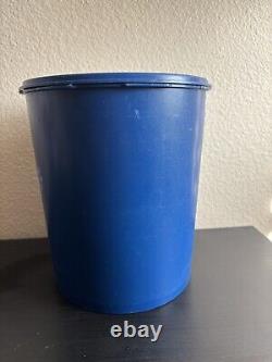 Ensemble de 5 bocaux empilables Tupperware Servalier vintage bleu