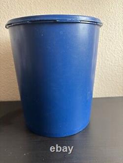 Ensemble de 5 bocaux empilables Tupperware Servalier vintage bleu