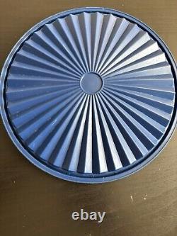 Ensemble de 5 bocaux empilables Tupperware Servalier vintage bleu