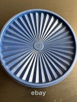 Ensemble de 5 bocaux empilables Tupperware Servalier vintage bleu