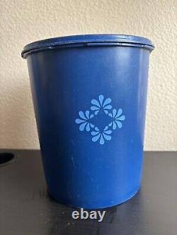 Ensemble de 5 bocaux empilables Tupperware Servalier vintage bleu
