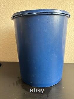 Ensemble de 5 bocaux empilables Tupperware Servalier vintage bleu