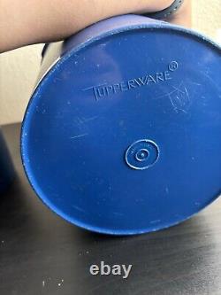 Ensemble de 5 bocaux empilables Tupperware Servalier vintage bleu