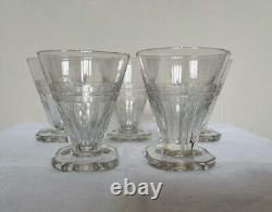 Ensemble de 5 verres à vin français vintage des années 1930