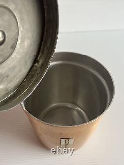 Ensemble de 6 boîtes de cuisine rétro en aluminium anodisé vintage des années 1950-1960 en cuivre