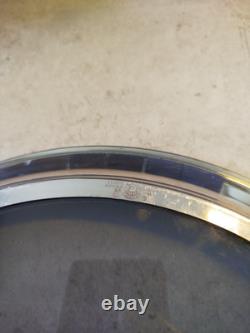 Ensemble de 6 gobelets en étain vintage Edwin Blyde et plateau en étain et verre de 13 pouces