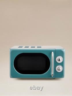 Ensemble de Cuisine Bouilloire Grille-Pain Micro-ondes Friteuse à Air Teal Bleu Rétro Élégant Vintage Royaume-Uni