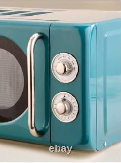 Ensemble de Cuisine Bouilloire Grille-Pain Micro-ondes Friteuse à Air Teal Bleu Rétro Élégant Vintage Royaume-Uni