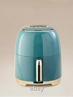 Ensemble de Cuisine Bouilloire Grille-Pain Micro-ondes Friteuse à Air Teal Bleu Rétro Élégant Vintage Royaume-Uni